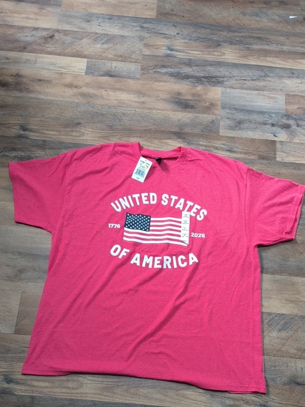 Kohl's Red United States of America Flag Graphic Tee